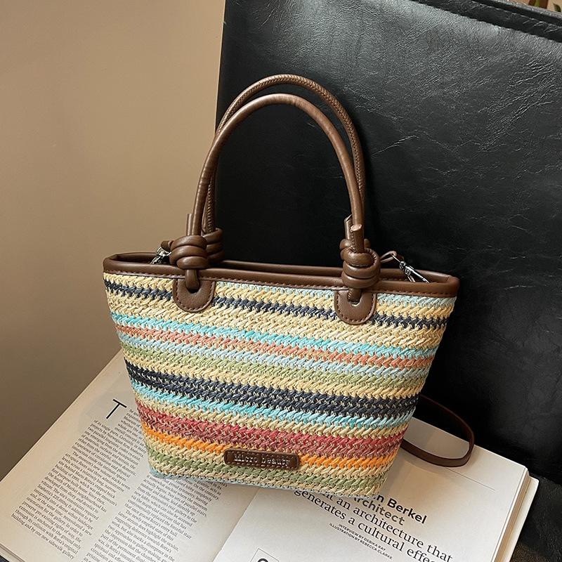 Летние каникулы пляжная соломенная сумка портативная сумка-мессенджер 2025 новая сумка-корзина для овощей с узлом из веревки плетеная сумка разноцветный
Летние каникулы пляжная соломенная сумка портативная сумка-мессенджер 2025 новая сумка-корзина для овощей с узлом из веревки плетеная сумка разноцветный