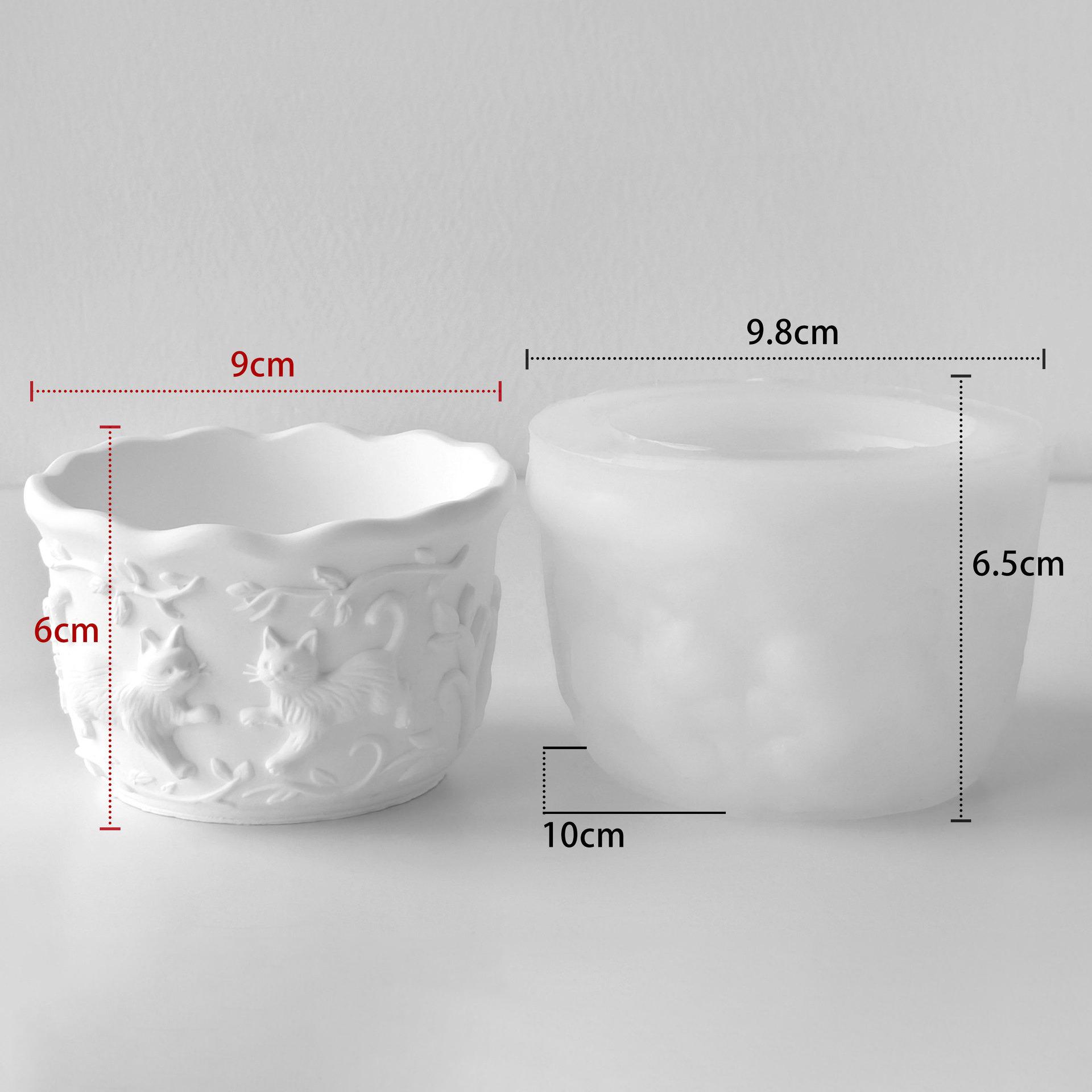 Animal Gypsum Flowerpot Silicone Mold DIY Cat And Dog Relief Ceramic Drip Pot Mold
Animal Gypsum Flowerpot Silicone Mold DIY Cat And Dog Relief Ceramic Drip Pot Mold