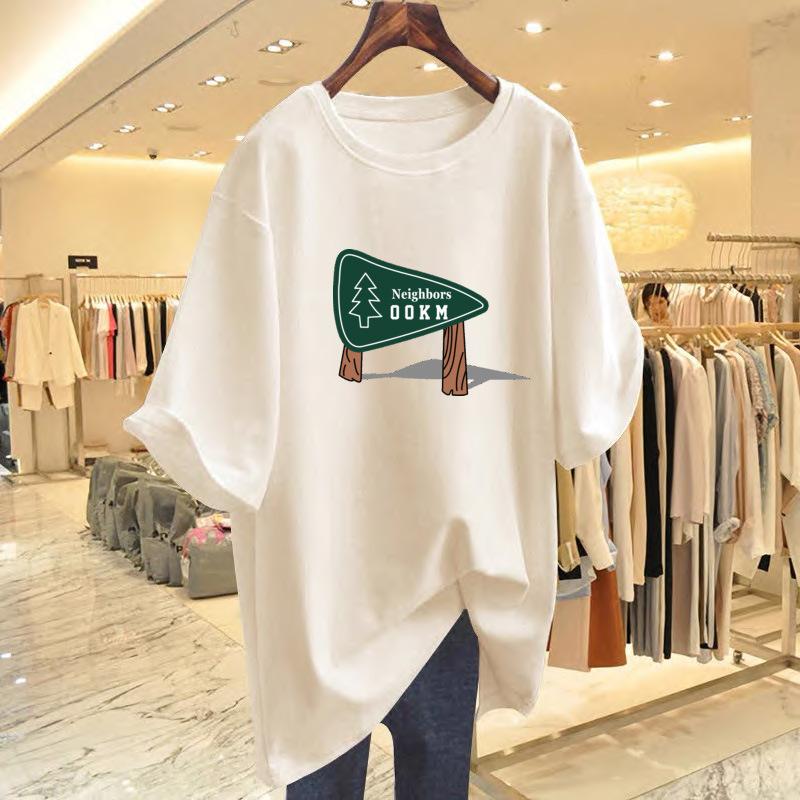 Brand discount women s clothing label cutting fashion casual printing T-shirt short-sleeved women s summer pure cotton loose and thin top XXXL
Brand discount women s clothing label cutting fashion casual printing T-shirt short-sleeved women s summer pure cotton loose and thin top XXXL
