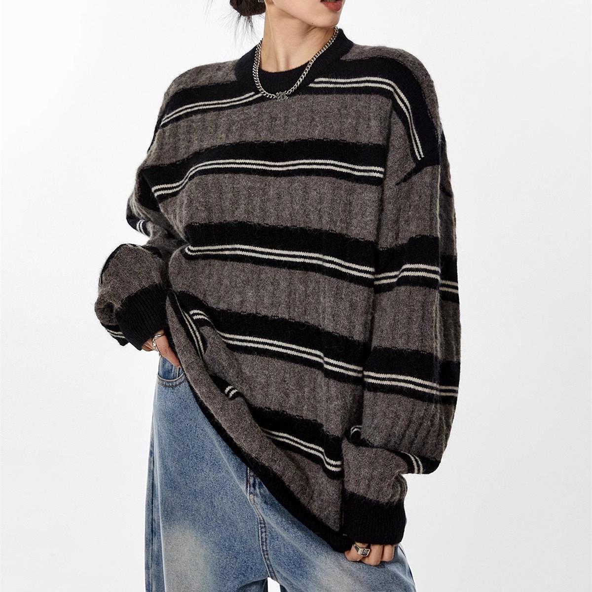 Unisex Retro Color Block Striped Crew Neck Sweater - Autumn/Winter 2024 XXL коричневий
Unisex Retro Color Block Striped Crew Neck Sweater - Autumn/Winter 2024 XXL коричневий