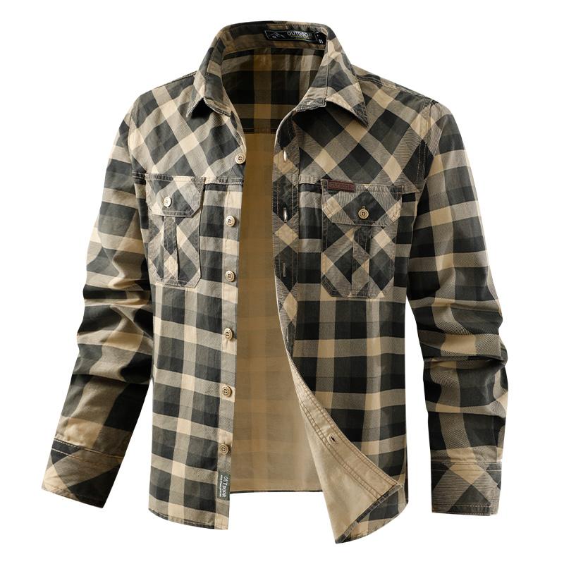 Men s Business and Leisure Plus Size Cotton Workwear Shirt, Autumn Checkered Long Sleeved Shirt M хакі
Men s Business and Leisure Plus Size Cotton Workwear Shirt, Autumn Checkered Long Sleeved Shirt M хакі