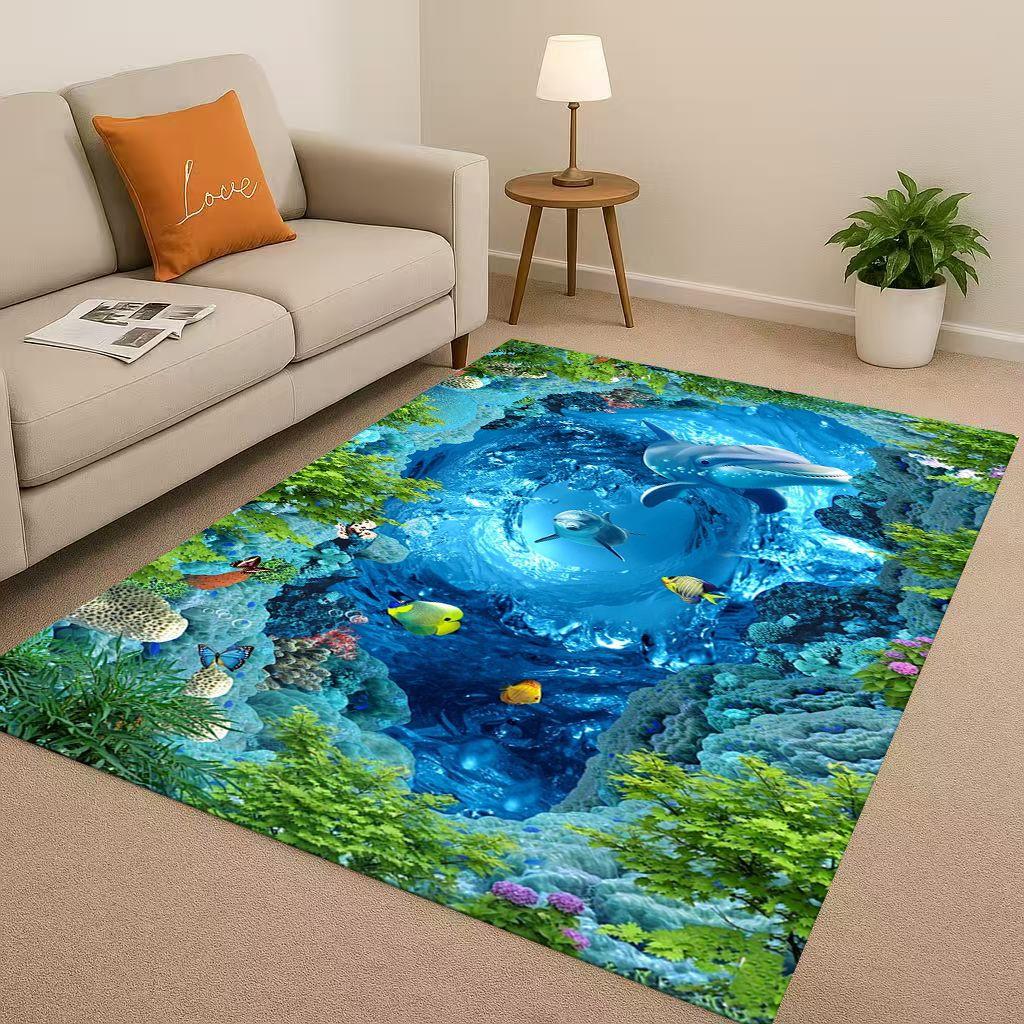 3D Illusion Underwater World Breaking Wall Living Room Non-Slip Area Rug Carpet for Bedroom Playroom Sofa,Home Decor Doormat 40x60cm( 15x23in )
3D Illusion Underwater World Breaking Wall Living Room Non-Slip Area Rug Carpet for Bedroom Playroom Sofa,Home Decor Doormat 40x60cm( 15x23in )