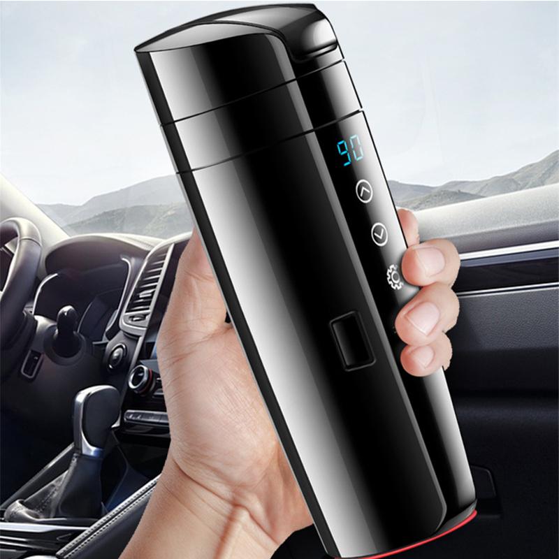 400ML Car Heating Cup Temperature Display Smart Insulation Cup Car Heated water Mug Kettle Portable Electric kettle Coffee Cups 
400ML Car Heating Cup Temperature Display Smart Insulation Cup Car Heated water Mug Kettle Portable Electric kettle Coffee Cups