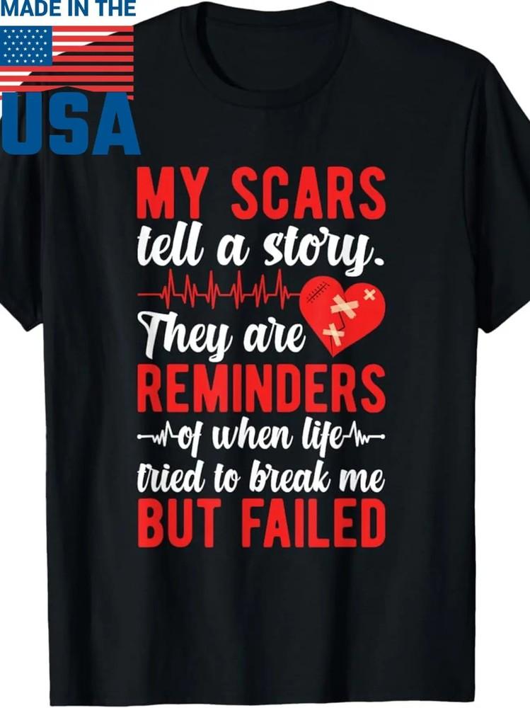 100% Made in USA 180g My Scars Tell A Story Open Heart Surgery Recovery T-Shirt Unisex T-Shirt M
100% Made in USA 180g My Scars Tell A Story Open Heart Surgery Recovery T-Shirt Unisex T-Shirt M