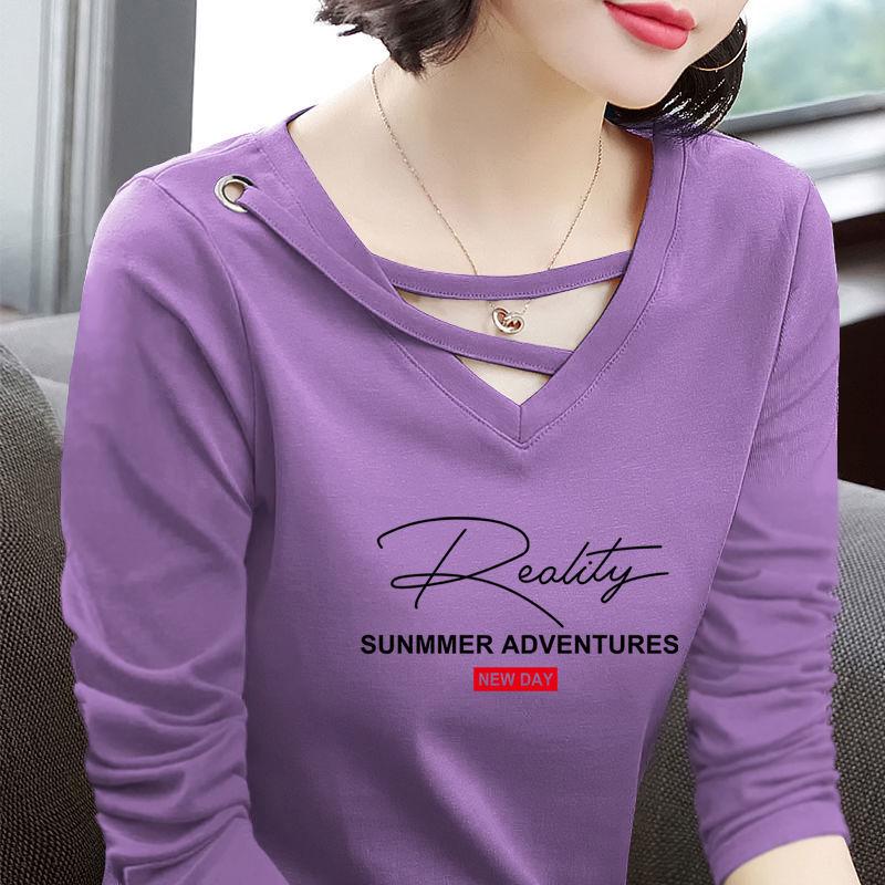 Women s 100% Cotton Long Sleeve V-Neck T-Shirt, Korean Style, Casual Fashion, Spring/Autumn, Straight Shoulder Base. 4XL
Women s 100% Cotton Long Sleeve V-Neck T-Shirt, Korean Style, Casual Fashion, Spring/Autumn, Straight Shoulder Base. 4XL
