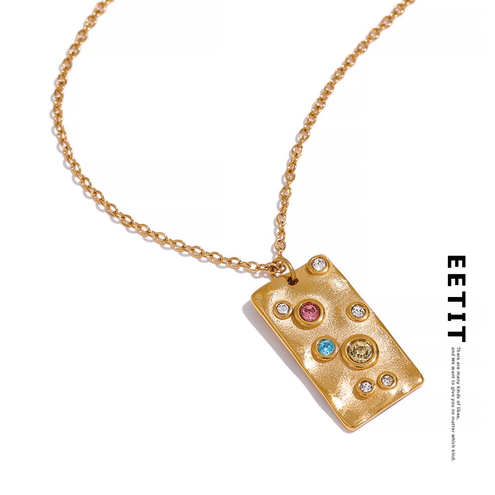 Eetit из нержавеющей стали красочный квадратный кулон с кубическим цирконием ожерелье для женщин
Eetit из нержавеющей стали красочный квадратный кулон с кубическим цирконием ожерелье для женщин