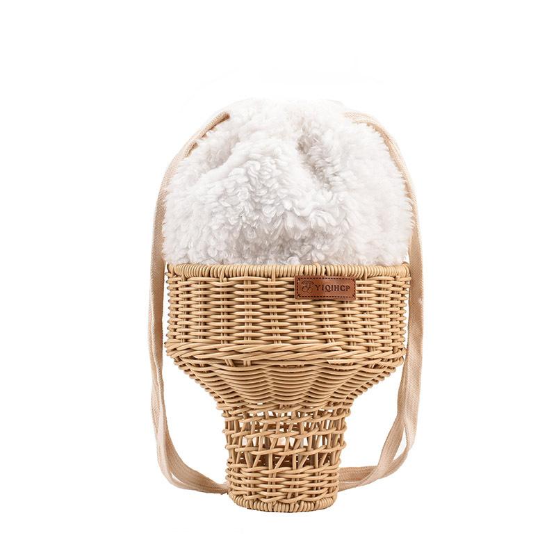 Cute Ice Cream Rattan Bag Handmade Hollow Woven Bags for Women Summer Straw Shoulder Crossbody Bag Mini Travel Beach Bags
Cute Ice Cream Rattan Bag Handmade Hollow Woven Bags for Women Summer Straw Shoulder Crossbody Bag Mini Travel Beach Bags
