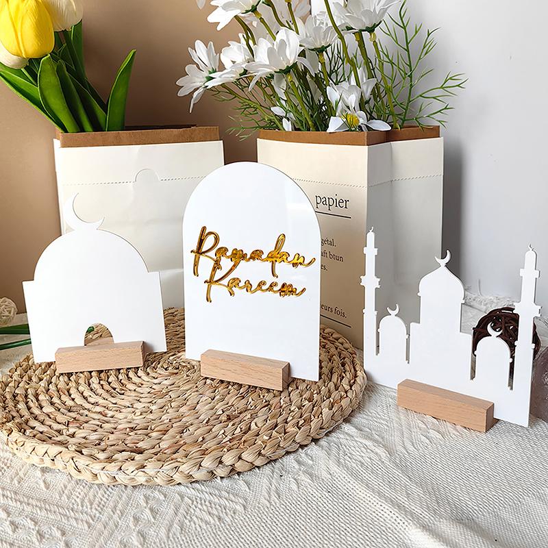 3Pc Ramadan Table Decoration, Eid Mubarak Acrylic Moon Star Castle Tabletop Decor For Ramadan Islamic Party Home Table Decor
3Pc Ramadan Table Decoration, Eid Mubarak Acrylic Moon Star Castle Tabletop Decor For Ramadan Islamic Party Home Table Decor