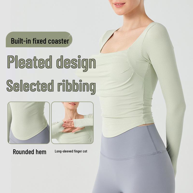 Autumn Ribbed Long Sleeve Women s Slimming Sports Top - Fixed Cup, Ruched, Breathable, for Yoga and Running Fitness Wear. Medium
Autumn Ribbed Long Sleeve Women s Slimming Sports Top - Fixed Cup, Ruched, Breathable, for Yoga and Running Fitness Wear. Medium