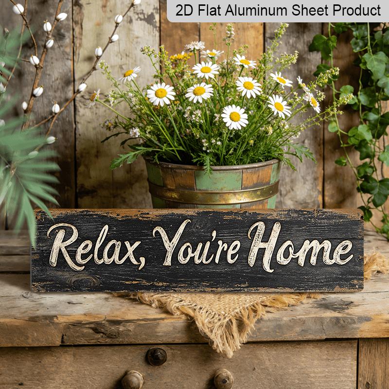 15.7×3.94inch Vintage Metal Sign Saying Relax, You Re Home - a Rustic Decoration for Your Home, Bar, Cafe, Or Garage.Aluminum decorative sign 40cm x 10cm
15.7×3.94inch Vintage Metal Sign Saying Relax, You Re Home - a Rustic Decoration for Your Home, Bar, Cafe, Or Garage.Aluminum decorative sign 40cm x 10cm