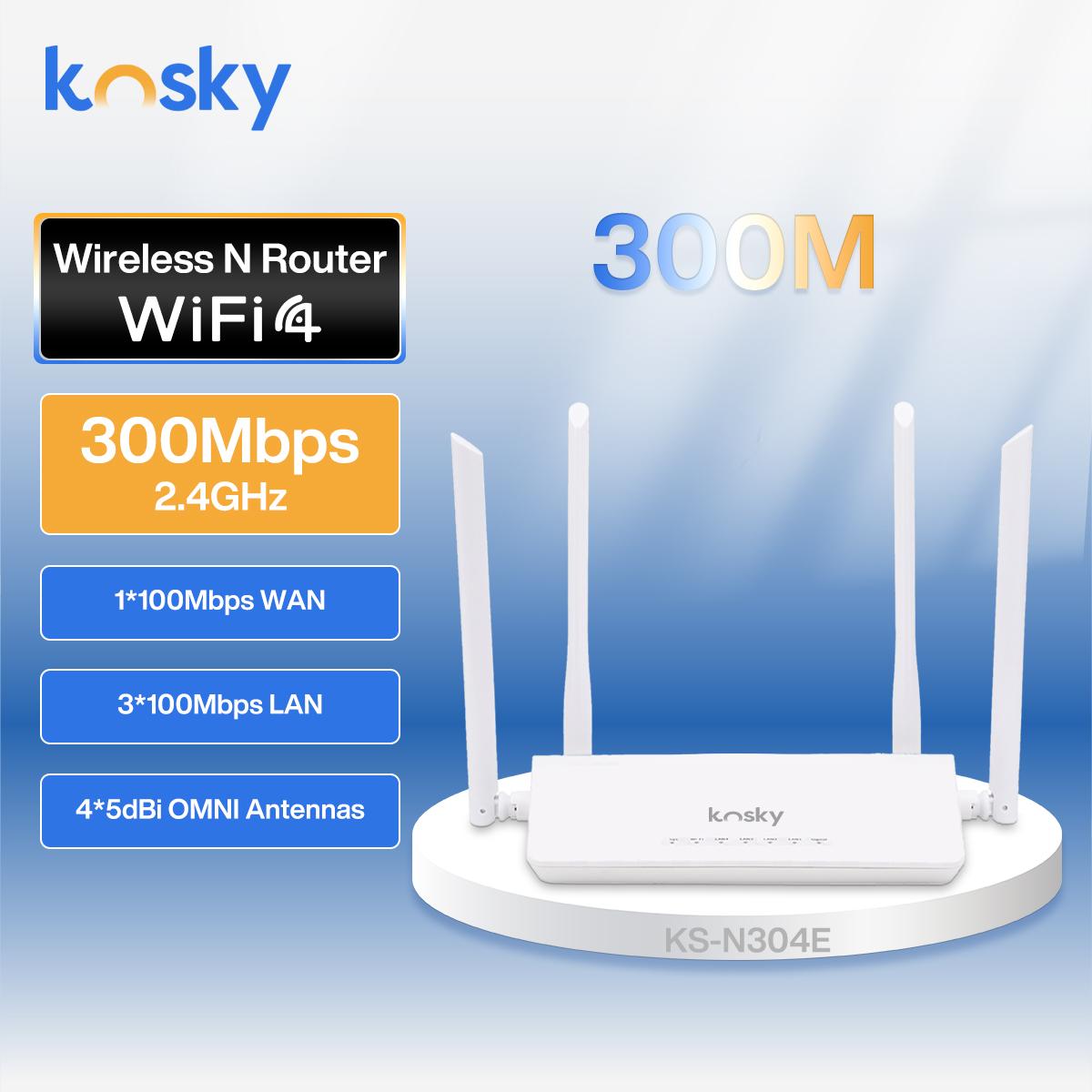 300M Desktop Wireless Router, Wi-Fi4 Router, Wireless Router, 802.11n, 2.4G, 300M, 1*WAN+3*LAN, For Home and SOHO, EU Version білий
300M Desktop Wireless Router, Wi-Fi4 Router, Wireless Router, 802.11n, 2.4G, 300M, 1*WAN+3*LAN, For Home and SOHO, EU Version білий