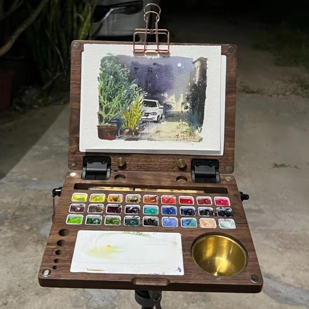 Empty Wooden Watercolor Box 27 Grid Gouache/Oil Painting Box Paint Pigment Box Student
Empty Wooden Watercolor Box 27 Grid Gouache/Oil Painting Box Paint Pigment Box Student