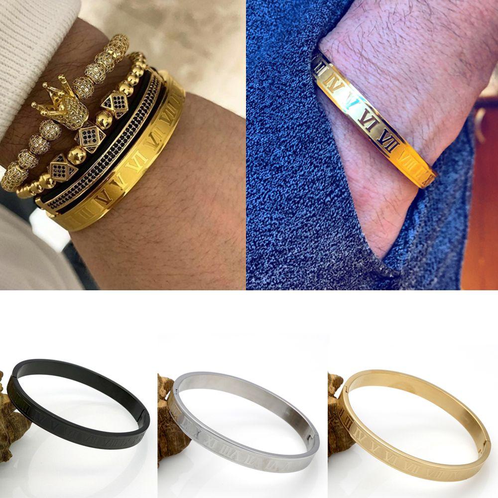Gold/Silver/Black/Gold Mens Cuff Bangle Royal Roman Numerals Bracelet Titanium Steel Punk Jewelry срібний
Gold/Silver/Black/Gold Mens Cuff Bangle Royal Roman Numerals Bracelet Titanium Steel Punk Jewelry срібний