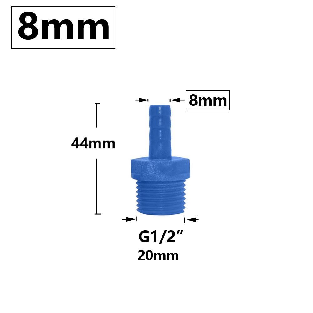 ID 20mm 1/2 Thread To 8/10/12/16mm PVC Hose Barb Connector Garden Hose Barb Coupler Fitting Farm Irrigation PE Pipe Joint
ID 20mm 1/2 Thread To 8/10/12/16mm PVC Hose Barb Connector Garden Hose Barb Coupler Fitting Farm Irrigation PE Pipe Joint
