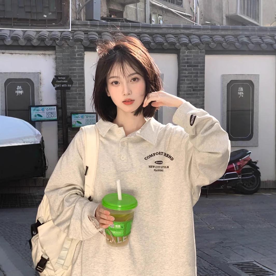 2025 Women s Retro Polo Collar Sweatshirt - Thin, Loose Turn-Down Collar for Spring & Autumn 2XL (70-80 kg)
2025 Women s Retro Polo Collar Sweatshirt - Thin, Loose Turn-Down Collar for Spring & Autumn 2XL (70-80 kg)