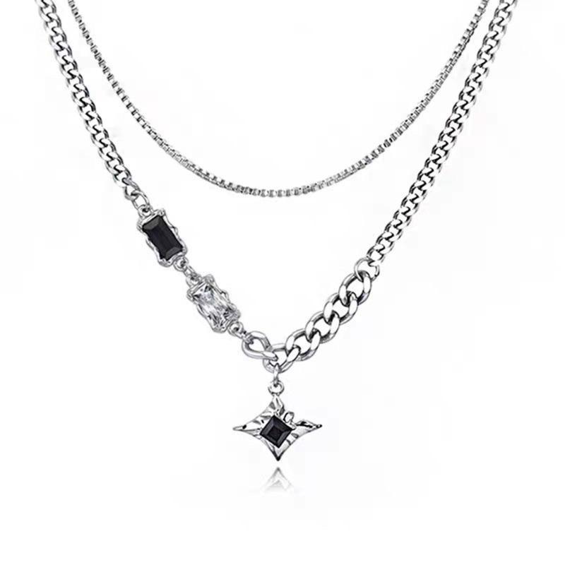 Street Style Double Layer Alloy Necklace Lucky Star Design Unisex Couple Jewelry For Daily Outfit Matching 1
Street Style Double Layer Alloy Necklace Lucky Star Design Unisex Couple Jewelry For Daily Outfit Matching 1