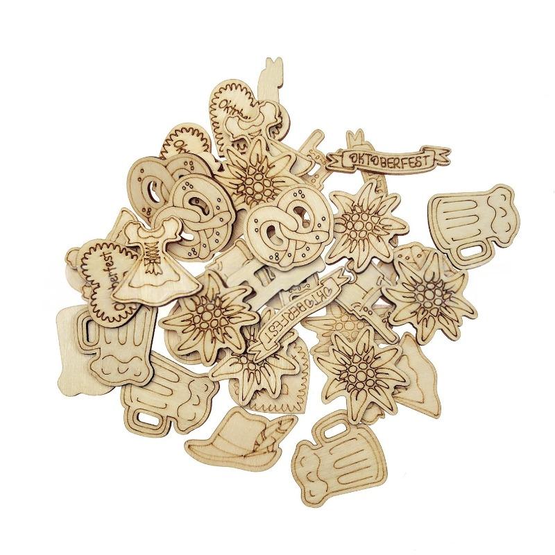 50PCS Oktoberfest-Theme Unfinished Blank Wood Cutout Charms Beer Cup Dress Bread Wood Slices for DIY Painting Art Craft 30MM-40MM
50PCS Oktoberfest-Theme Unfinished Blank Wood Cutout Charms Beer Cup Dress Bread Wood Slices for DIY Painting Art Craft 30MM-40MM
