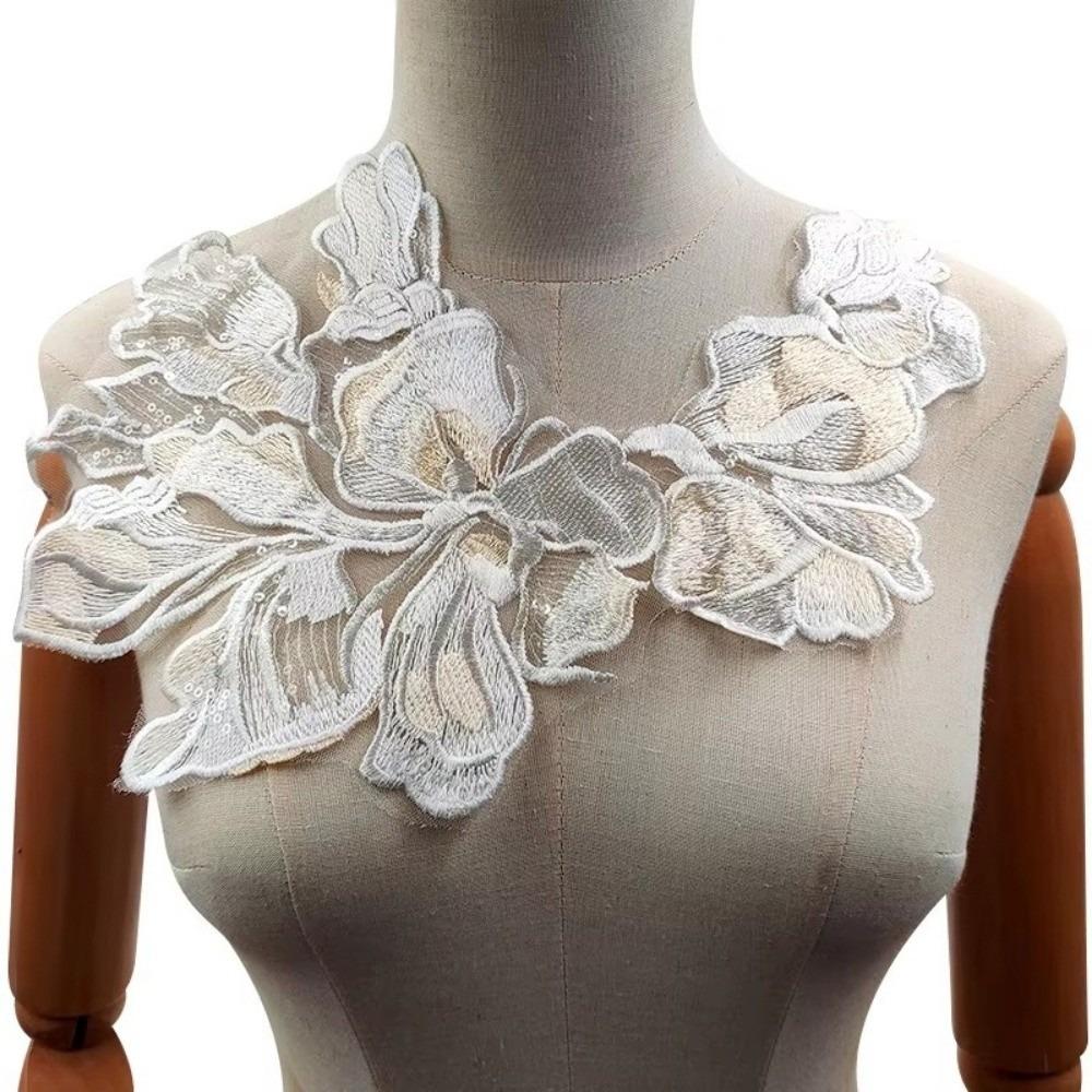Fashion Large Floral Embroidery Collars Mesh Beautiful Lace Chest Flower Fake Collar Woman s Clothing Accessories білий
Fashion Large Floral Embroidery Collars Mesh Beautiful Lace Chest Flower Fake Collar Woman s Clothing Accessories білий