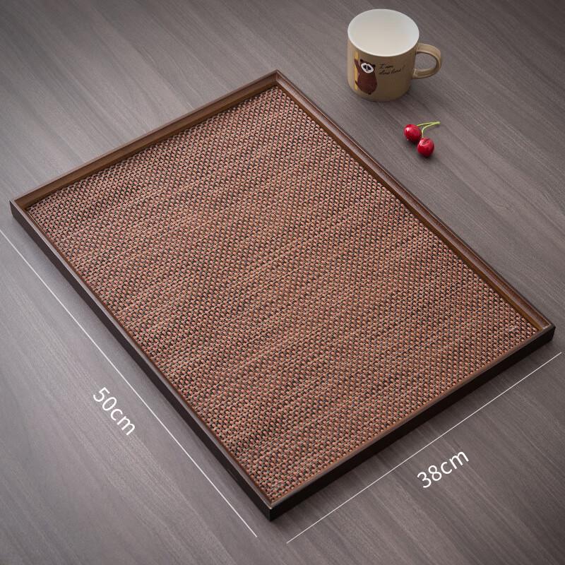 Ruhan Black Walnut Wooden Serving Tray with Woven Mat
Ruhan Black Walnut Wooden Serving Tray with Woven Mat