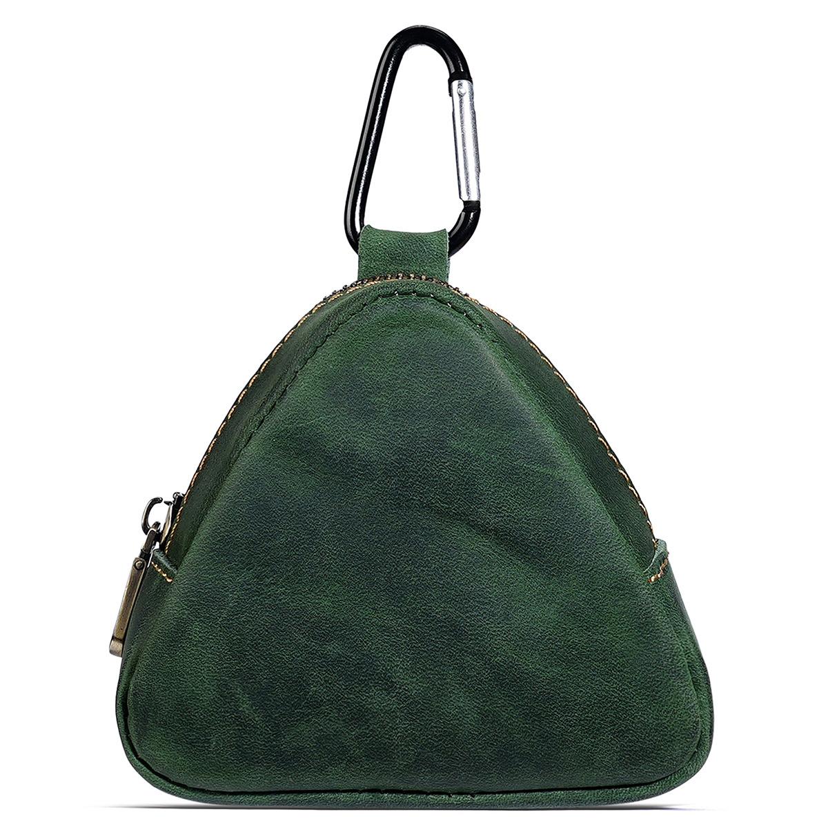 Triangle Coin Purse for Men Key Bag Genuine Leather Small Change Wallet Portable Coin Pocket Headphone Pouch with Hanging Buckle зелений
Triangle Coin Purse for Men Key Bag Genuine Leather Small Change Wallet Portable Coin Pocket Headphone Pouch with Hanging Buckle зелений