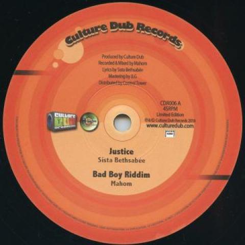 10inch Record SISTA BETHSABEE; MAHOM / MAICEE; MA - Justice; Bad Boy Riddim / Big Bad Z CDR006 Culture Dub 2016 France Reggae, Ska & Dub
10inch Record SISTA BETHSABEE; MAHOM / MAICEE; MA - Justice; Bad Boy Riddim / Big Bad Z CDR006 Culture Dub 2016 France Reggae, Ska & Dub