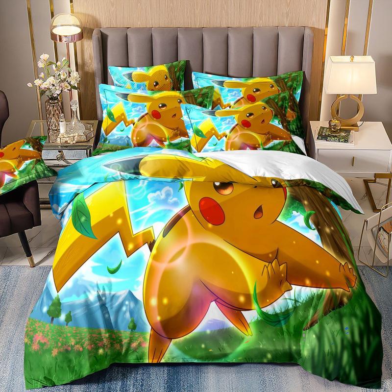 Pokémon 90G Пікачу Комплект постільної білизни з чотирьох предметів з 3D-принтом Підковдра Простирадло Комплект з трьох предметів EU Twin 135 * 200 pillowcase 50 * 75 * 1
Pokémon 90G Пікачу Комплект постільної білизни з чотирьох предметів з 3D-принтом Підковдра Простирадло Комплект з трьох предметів EU Twin 135 * 200 pillowcase 50 * 75 * 1