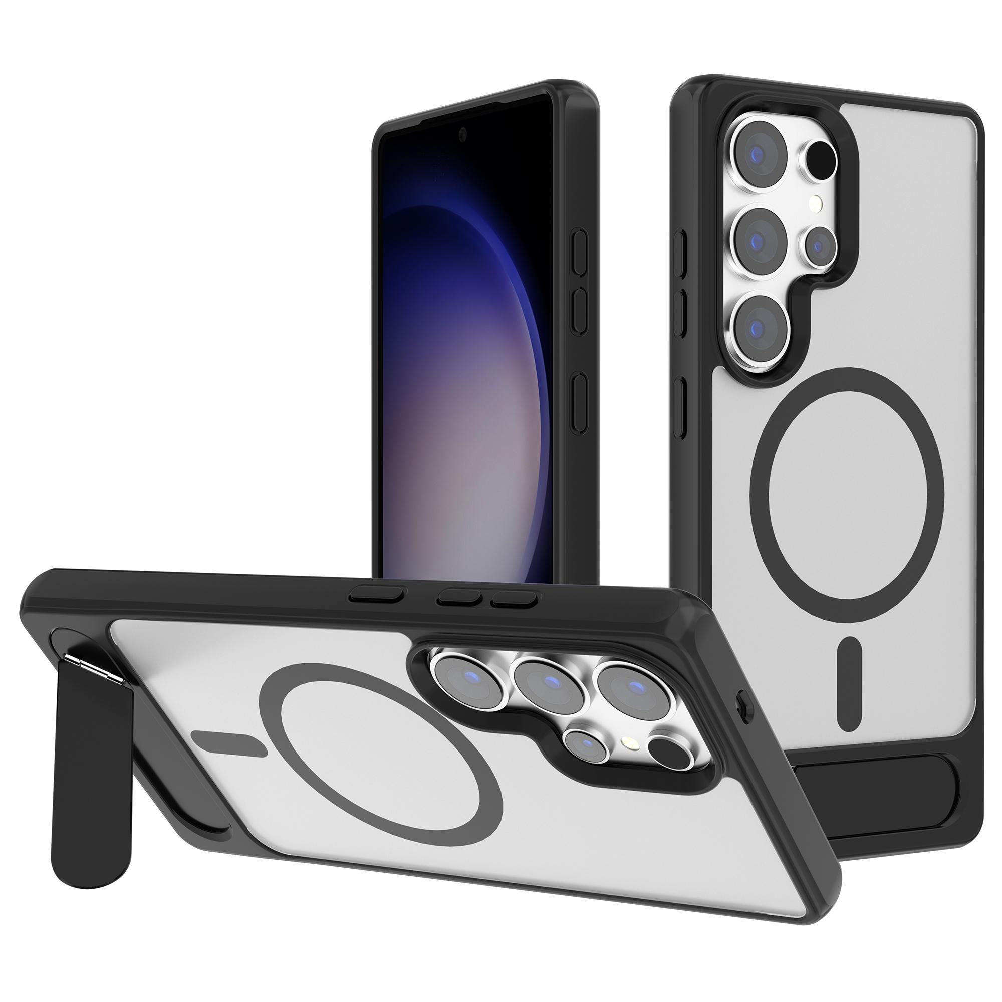 Чехол для Samsung Galaxy S24 Ultra, совместимый с MagSafe, с подставкой, ТПУ+ПК, матовый чехол для телефона Black
Чехол для Samsung Galaxy S24 Ultra, совместимый с MagSafe, с подставкой, ТПУ+ПК, матовый чехол для телефона Black