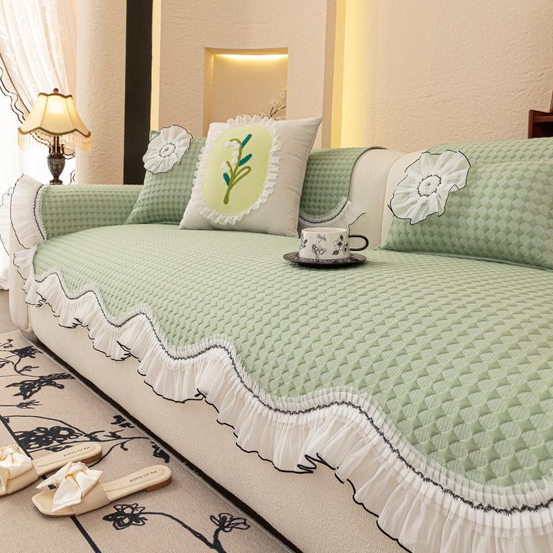 Summer Ice Silk Sofa Cushion Cool Doudou Mat Cushion Solid Color Cool Sofa Cover Wave Lace Premium Cool Cushion 70*70cm
Summer Ice Silk Sofa Cushion Cool Doudou Mat Cushion Solid Color Cool Sofa Cover Wave Lace Premium Cool Cushion 70*70cm