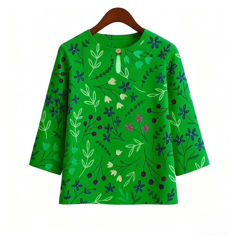 Повседневная блузка, Винтажный стиль, Для женщин, Цветочный принт, Круглый вырез горловины, Рукава три четверти, Элегантный свободный топ, С эластичным низом 5XL чёрный
Повседневная блузка, Винтажный стиль, Для женщин, Цветочный принт, Круглый вырез горловины, Рукава три четверти, Элегантный свободный топ, С эластичным низом 5XL чёрный