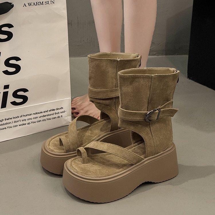 Винтажные сандалии на платформе, женские, лето 2025, новая модная модель, с закрытым носком, сандалии с высоким голенищем, увеличивающие рост, с задней молнией, короткие ботинки 40 хаки
Винтажные сандалии на платформе, женские, лето 2025, новая модная модель, с закрытым носком, сандалии с высоким голенищем, увеличивающие рост, с задней молнией, короткие ботинки 40 хаки
