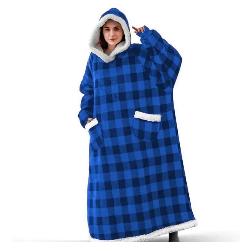 Oversized Winter Hooded Super Long Blanket with Sleeves Extra Long Warmer Hoodies Fleece Giant Pullover Plush Wearable Blanket 120cm
Oversized Winter Hooded Super Long Blanket with Sleeves Extra Long Warmer Hoodies Fleece Giant Pullover Plush Wearable Blanket 120cm