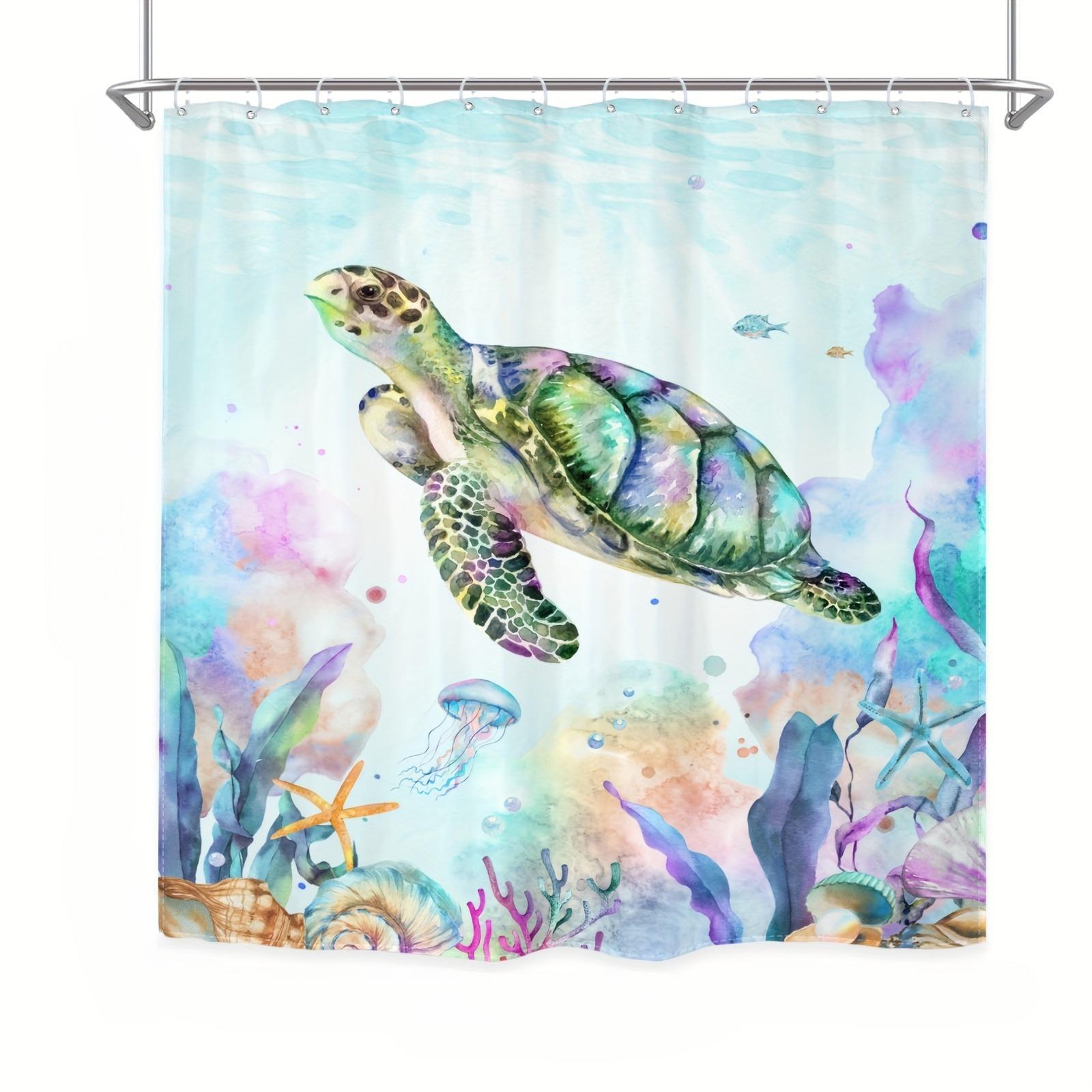 Vibrant Sea Turtle 3D Shower Curtain - Colorful Underwater Life Theme For Bathroom Decor, Adds Oceanic Charm And Beauty W60H190(CM)-1 Pcs
Vibrant Sea Turtle 3D Shower Curtain - Colorful Underwater Life Theme For Bathroom Decor, Adds Oceanic Charm And Beauty W60H190(CM)-1 Pcs