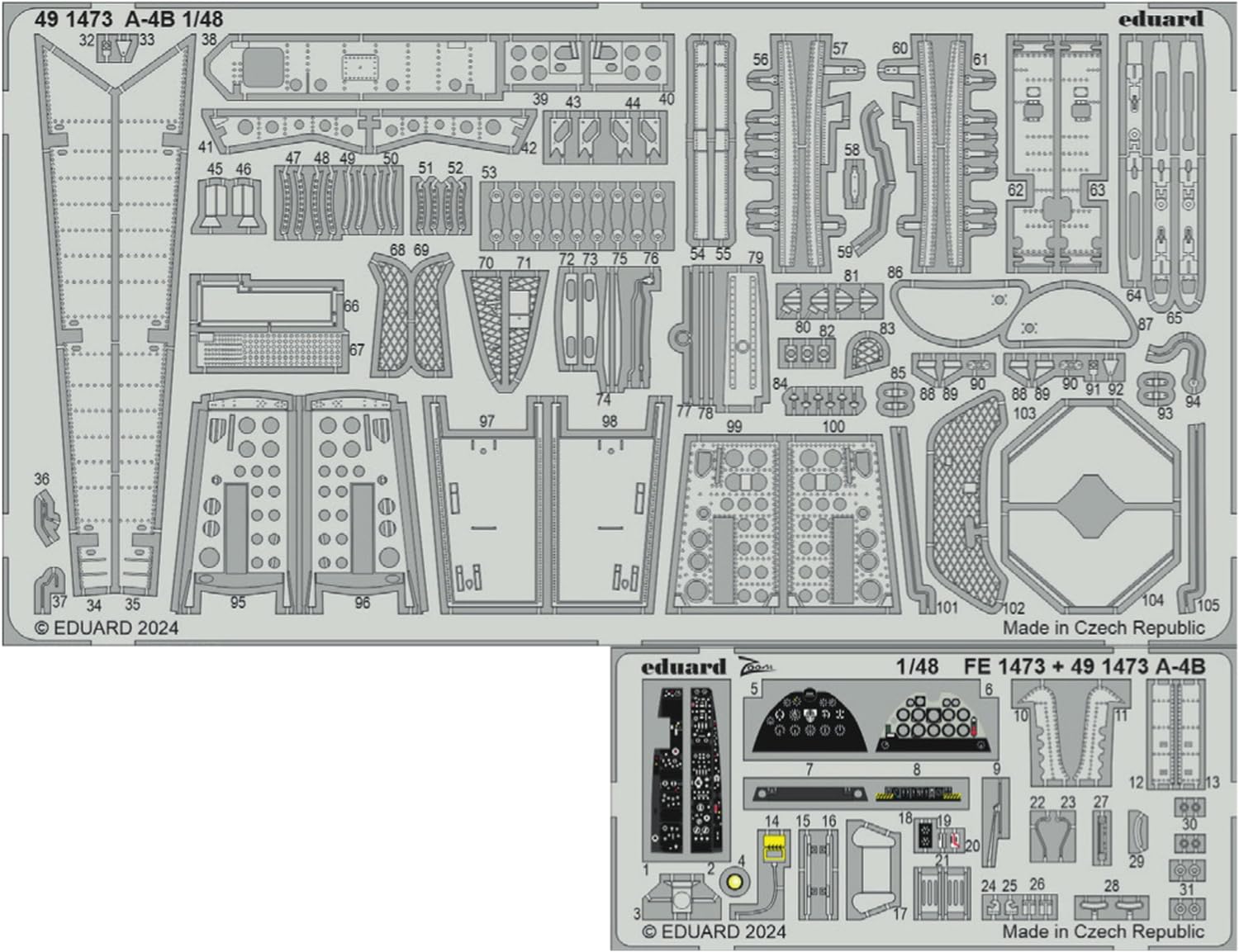 Детали Eduard Пластиковые детали модели EDU491473 1/48 A-4B Фототравление (для Хасэгавы)
Детали Eduard Пластиковые детали модели EDU491473 1/48 A-4B Фототравление (для Хасэгавы)