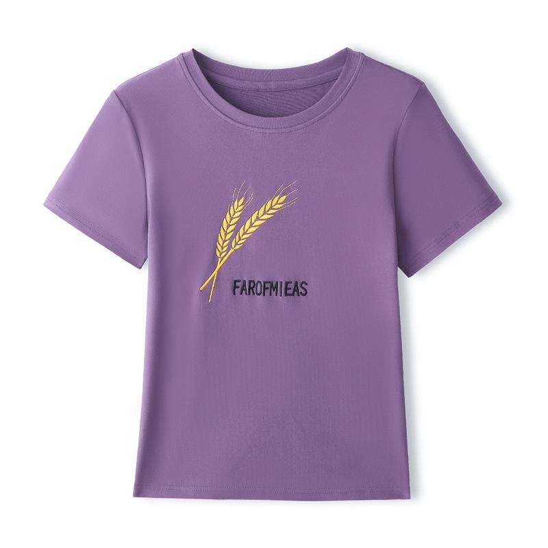 Летняя новая футболка из чистого хлопка с вышивкой, эластичная, утягивающая, с короткими рукавами, повседневная и универсальная футболка с короткими рукавами L фиолетовый
Летняя новая футболка из чистого хлопка с вышивкой, эластичная, утягивающая, с короткими рукавами, повседневная и универсальная футболка с короткими рукавами L фиолетовый