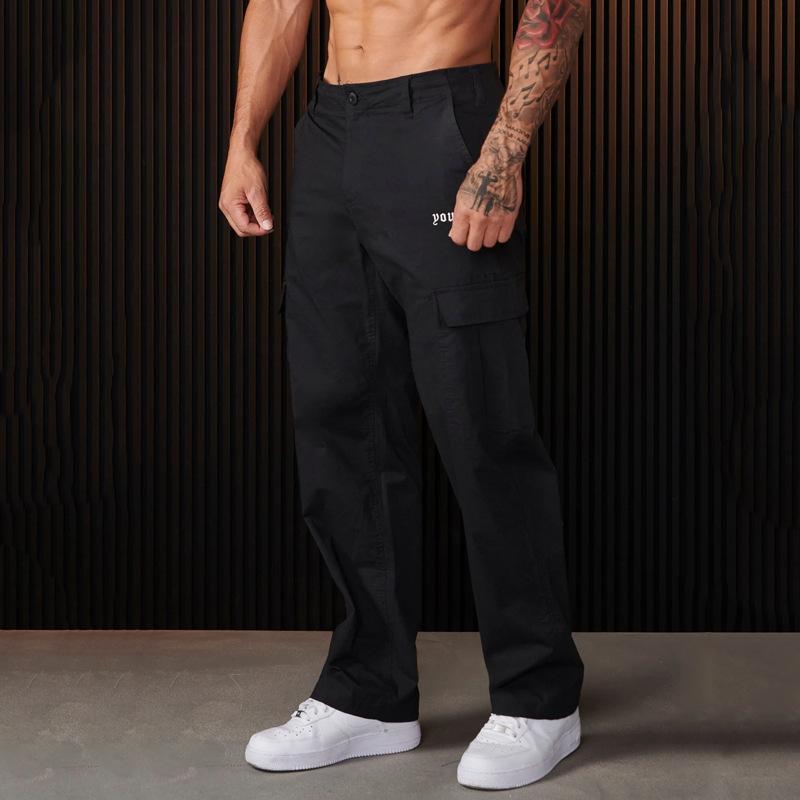 Men s Spring and Autumn Solid Color Casual Sports Loose Straight Pants 
Men s Spring and Autumn Solid Color Casual Sports Loose Straight Pants