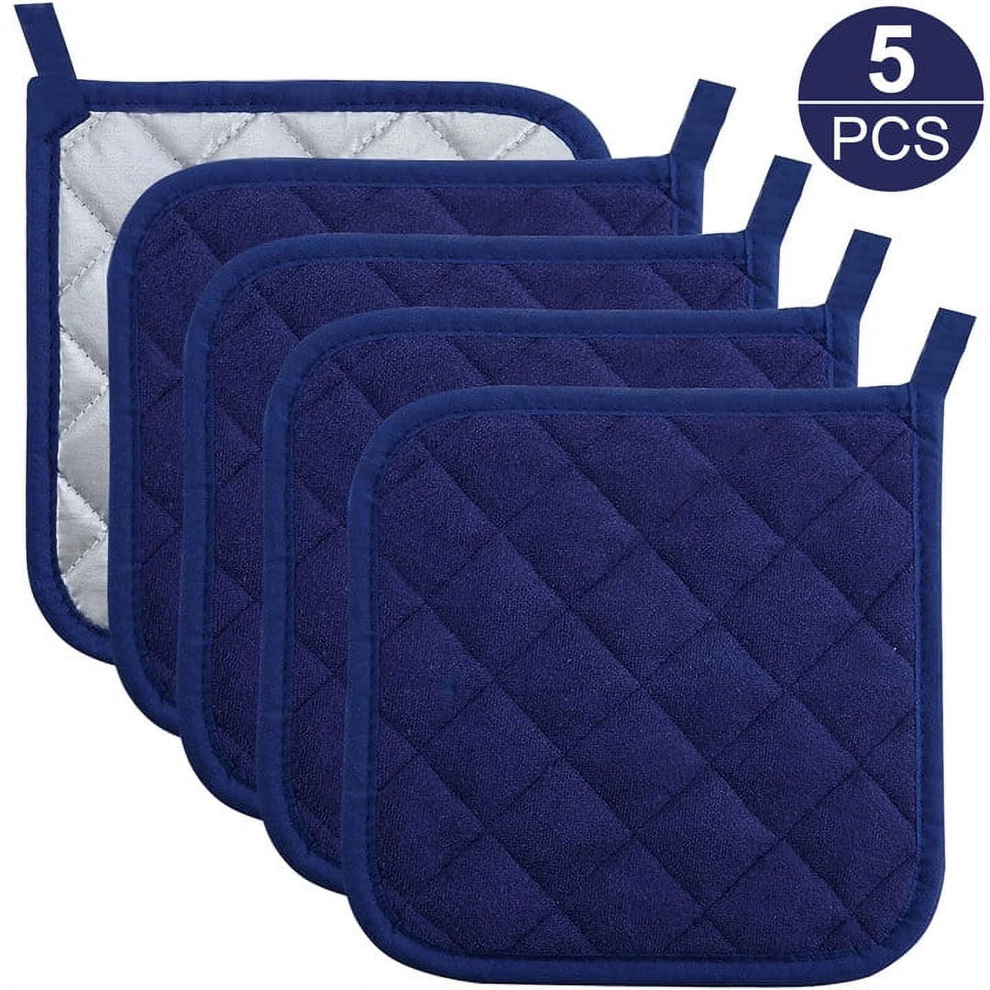 5-piece set of dark blue cotton kitchen daily basic towels, heat-resistant pot pads, cup coasters, and pot mats Pack of 5
5-piece set of dark blue cotton kitchen daily basic towels, heat-resistant pot pads, cup coasters, and pot mats Pack of 5