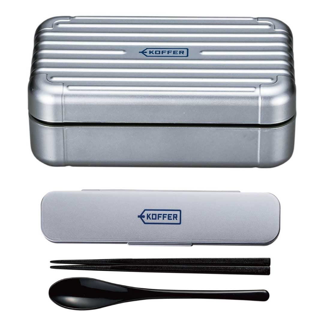 Showa KOFFER Bento Box Lunch Box Set with Spoon and Microwave and Dishwasher For Men and Made in 4927250S Suitcase-Style Chopsticks, Silver, Divided,
Showa KOFFER Bento Box Lunch Box Set with Spoon and Microwave and Dishwasher For Men and Made in 4927250S Suitcase-Style Chopsticks, Silver, Divided,