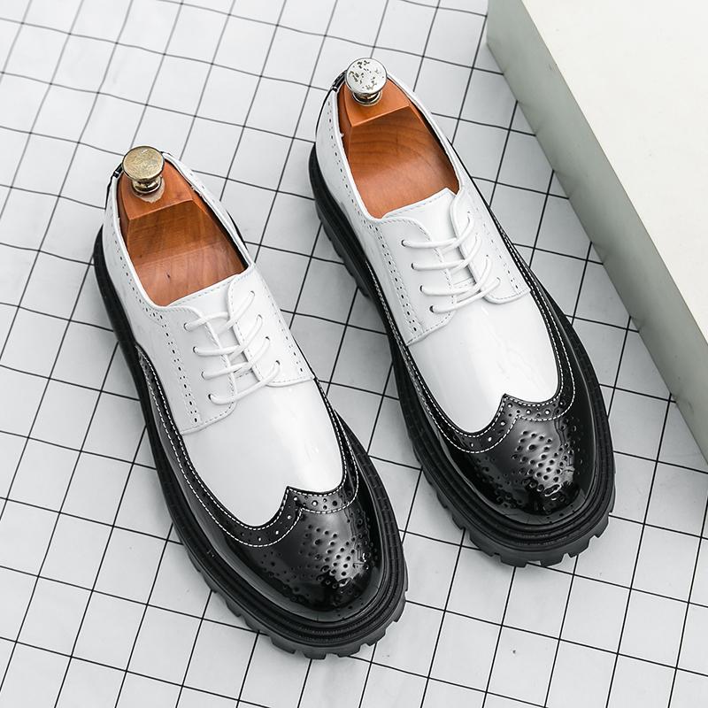 Fashion Spring Men s Breathable Carved Oxford Shoes Luxury Brand Comfortable Lace Up Blok Black White Color Blocked Casual Leather Shoes 45
Fashion Spring Men s Breathable Carved Oxford Shoes Luxury Brand Comfortable Lace Up Blok Black White Color Blocked Casual Leather Shoes 45