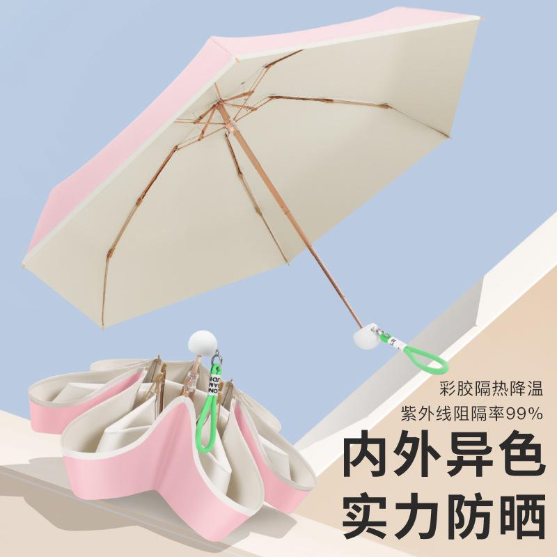 50% off 6 bone hand open color glue fabric gold steel bone contrasting color sunshade umbrella small fresh pocket umbrella
50% off 6 bone hand open color glue fabric gold steel bone contrasting color sunshade umbrella small fresh pocket umbrella