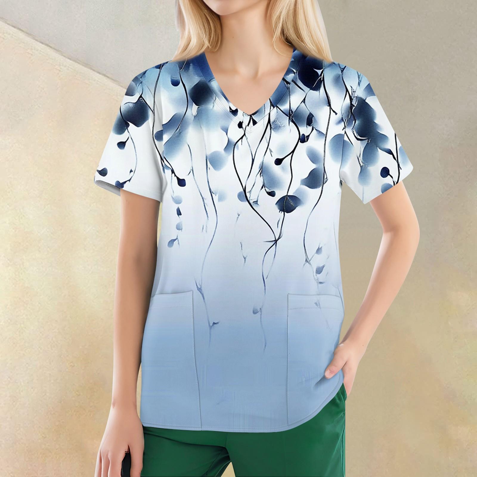 Women s V-neck Fashion Casual Printed Tops And Protective Workwear XL небо синє кольору
Women s V-neck Fashion Casual Printed Tops And Protective Workwear XL небо синє кольору