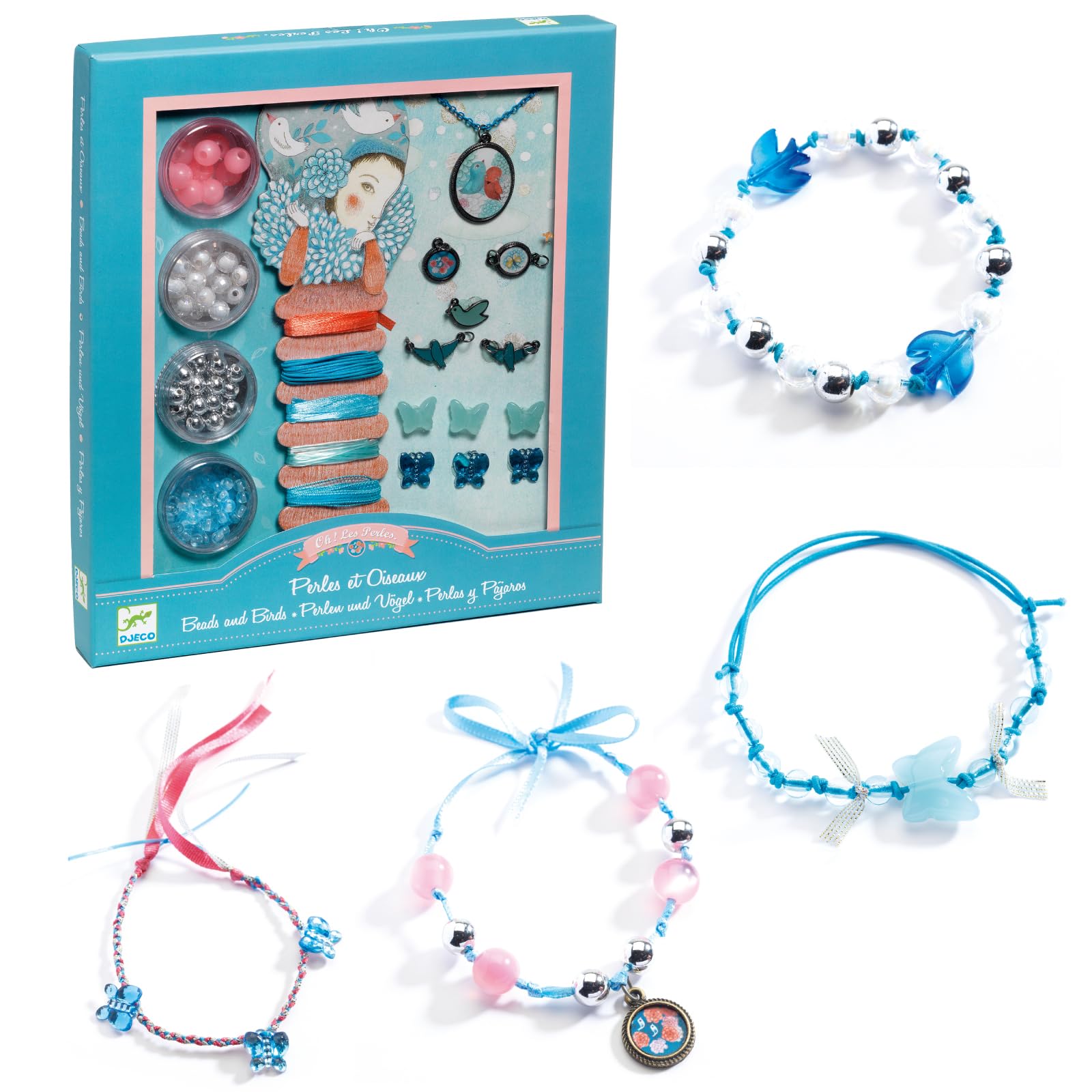 DJECO Pearls Birds Accessory Kit Making Toy Blue Beads Bird Handmade Kit Present 8 Years Old Girls Adults & (DJ09806)
DJECO Pearls Birds Accessory Kit Making Toy Blue Beads Bird Handmade Kit Present 8 Years Old Girls Adults & (DJ09806)