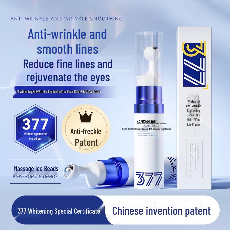 377 Whitening & Anti-Wrinkle Eye Cream: Moisturizing, Firming, Brightening, and Lightening for Fine Lines.
377 Whitening & Anti-Wrinkle Eye Cream: Moisturizing, Firming, Brightening, and Lightening for Fine Lines.
