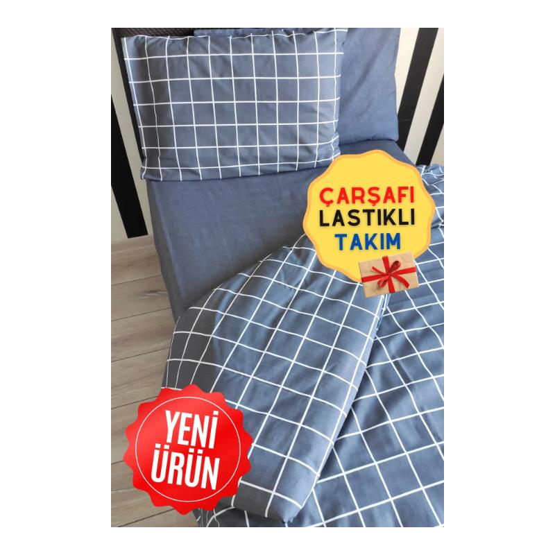 CANDAN ÇEYİZ Клетчатая антрацитовая молодая эластичная простыня из 4 предметов, одинарная (100X200 см) Комплект пододеяльников 100X200 синий
CANDAN ÇEYİZ Клетчатая антрацитовая молодая эластичная простыня из 4 предметов, одинарная (100X200 см) Комплект пододеяльников 100X200 синий