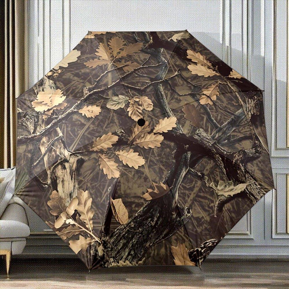 Automatic Open/Close Folding Umbrella with Forest Camouflage Leaf Pattern - 8-Rib Sturdy Frame, Automatic Open/Close Mechanism Iron&8K
Automatic Open/Close Folding Umbrella with Forest Camouflage Leaf Pattern - 8-Rib Sturdy Frame, Automatic Open/Close Mechanism Iron&8K