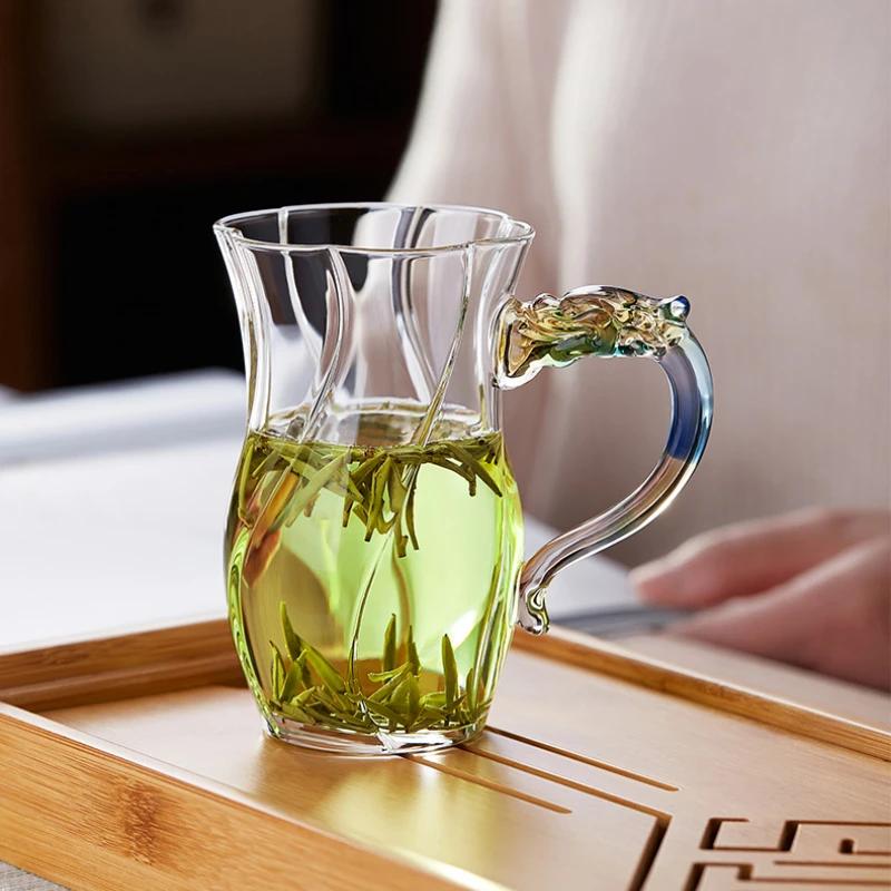 High Temperature Glass Teacup, Modern Simplicity Water Cup, Household Nordic High Borosilicate Glass, Green Teacup, Dragon Milk 280ML
High Temperature Glass Teacup, Modern Simplicity Water Cup, Household Nordic High Borosilicate Glass, Green Teacup, Dragon Milk 280ML