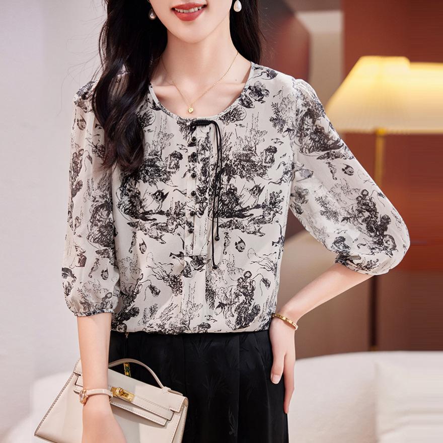 Новый шелковый топ женская рубашка с рукавом три четверти чернильный цветок летнее платье для мамы с рукавом средней длины двойной креп тутовый шелк рубашка прилив 3XL
Новый шелковый топ женская рубашка с рукавом три четверти чернильный цветок летнее платье для мамы с рукавом средней длины двойной креп тутовый шелк рубашка прилив 3XL