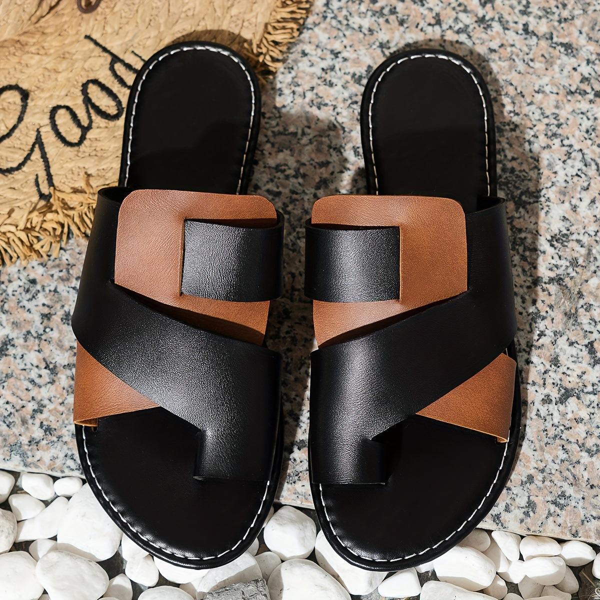Large size set of toe color matching splicing beach sandals 2025 summer new European and American flat-bottomed casual slippers black and white 43 черный коричневый
Large size set of toe color matching splicing beach sandals 2025 summer new European and American flat-bottomed casual slippers black and white 43 черный коричневый