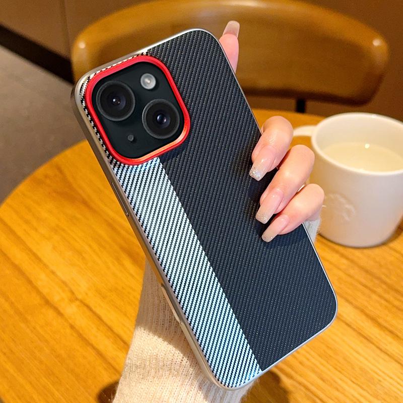 For iPhone 15 Case Camera-Style Carbon Fiber Texture Leather+PC Phone Cover A
For iPhone 15 Case Camera-Style Carbon Fiber Texture Leather+PC Phone Cover A