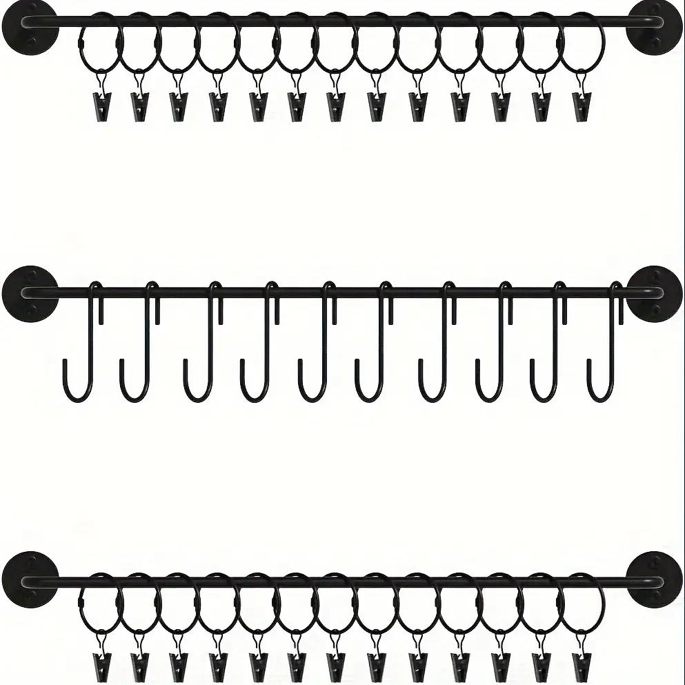 3-Pack Wall-Mounted Hat Rack with 20 Hooks and 10 Clips - Heavy-Duty Iron Space-Saving Organizer for Baseball Caps, Hats, Bags XL чёрный
3-Pack Wall-Mounted Hat Rack with 20 Hooks and 10 Clips - Heavy-Duty Iron Space-Saving Organizer for Baseball Caps, Hats, Bags XL чёрный