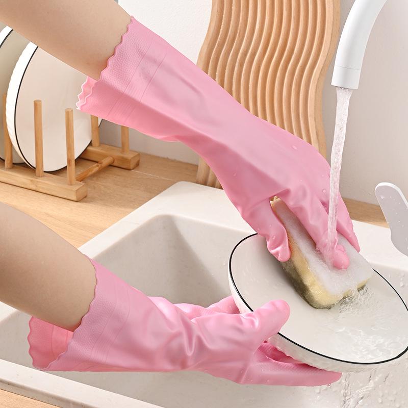 Thick Waterproof PVC Rubber Gloves with Velvet Lining for Dishwashing and Kitchen Cleaning Large
Thick Waterproof PVC Rubber Gloves with Velvet Lining for Dishwashing and Kitchen Cleaning Large